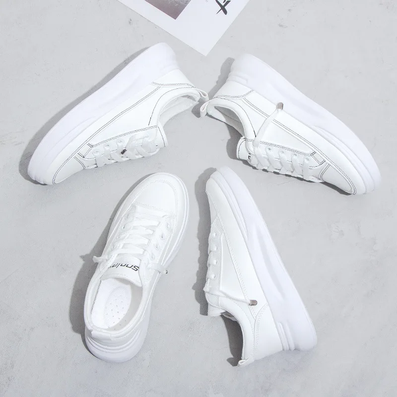 Small White Shoes Women Autumn Casual Loafers Woman Platform Breathable Soft Bottom Sneakers Ladies Fashion Comcise Increasing