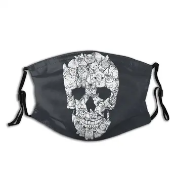 

Cat Skull Halloween Death Skeleton Reusable Face Mask Dustproof Mask Protection Mask Respirator Mouth Muffle