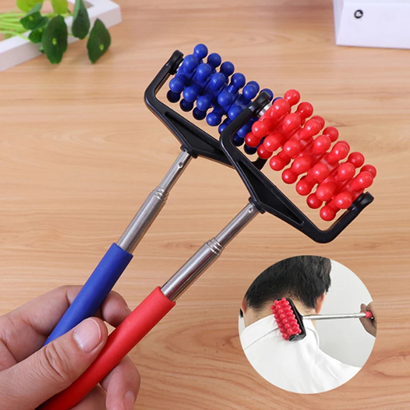 1PCS Telescopic Massage Roller Relaxing Massage Tool Back Scratcher Face Hand Foot Back Body Therapy Roller Massager Heath Care