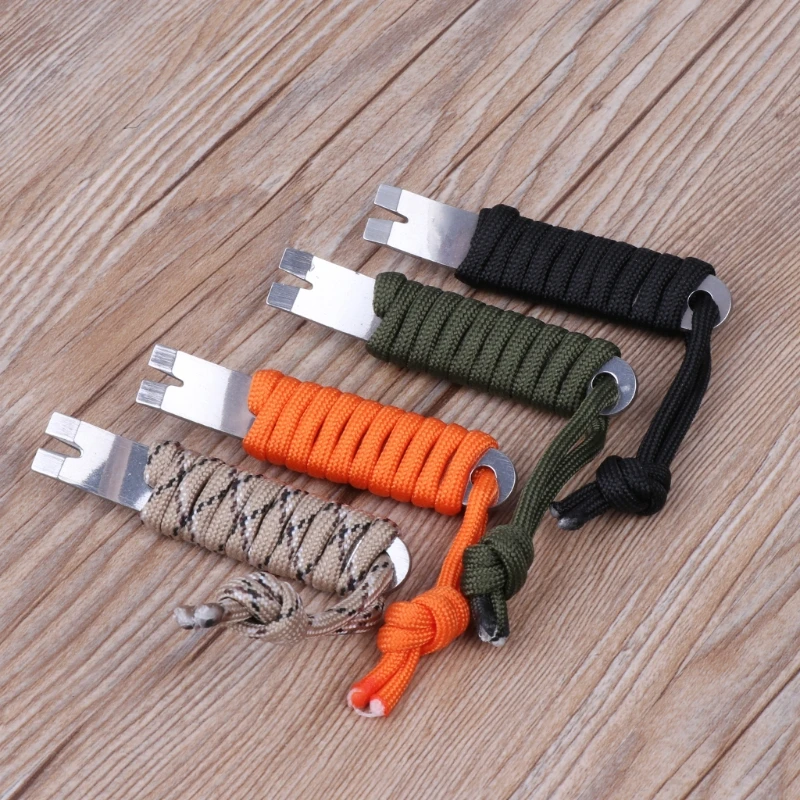 Mini EDC инструмент рукоятки Карманный лом рычаг Паракорд скребок открывалка