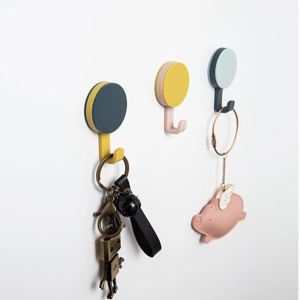 New 8 Pcs Strong Nail-free Hook Non-stick Key Holder Waterproof Clothes hat Hanger Home Decoration Kitchen Bathroom Tools |