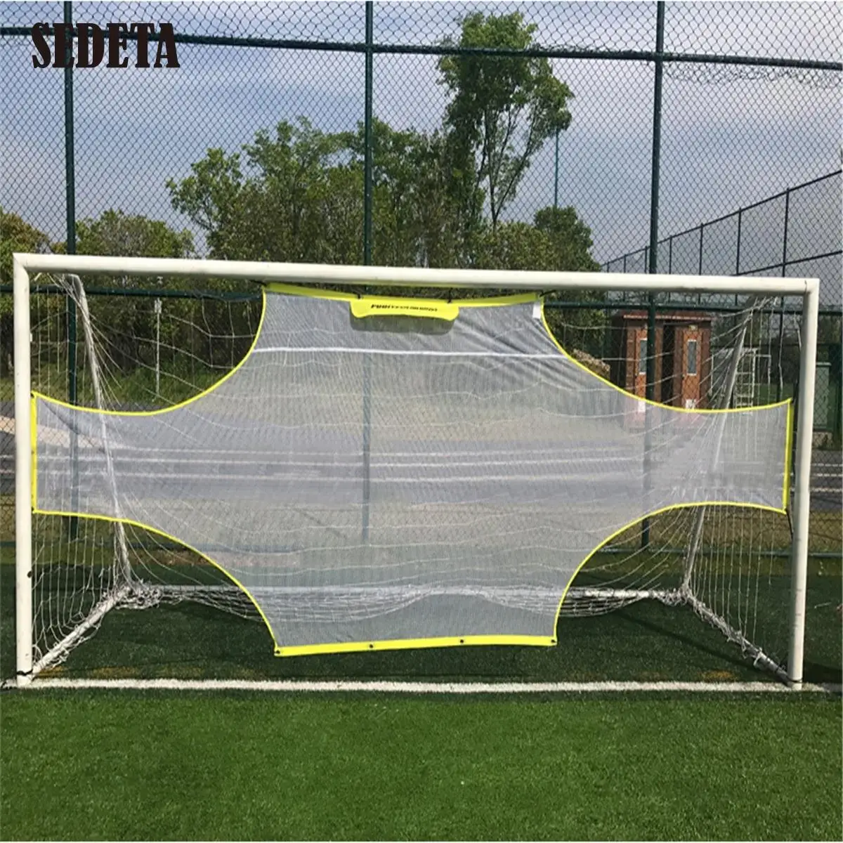 

Goal Net Polyester Goalkeeper Football Net Yellow White Ball Sports Match Field Game Outdoor Goal Soccer Ball Net