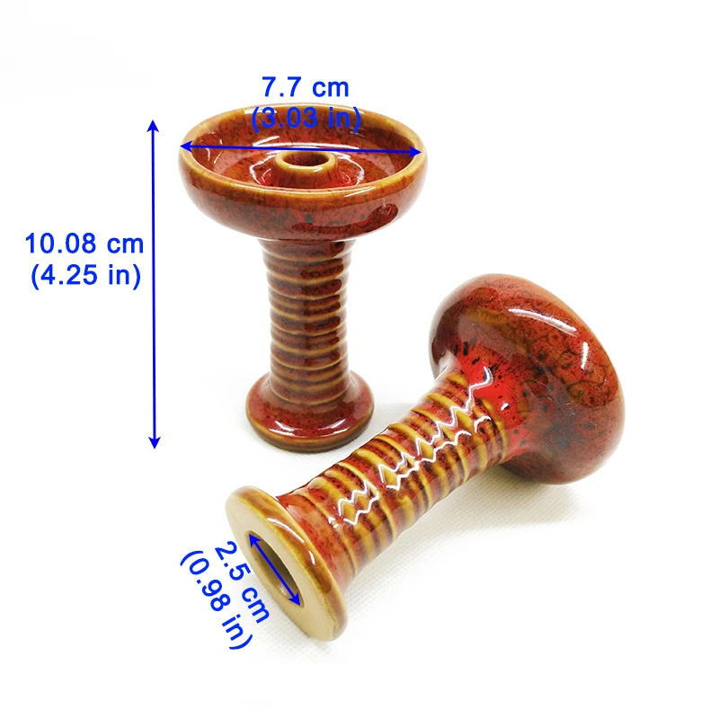 Funnel Ceramic Hookah Bowl Black Shisha Cup Green Flavor Holder Yellow Hookha Head Red Narguile Smoking Blue Phunnel Tobacco Pot