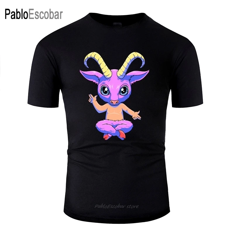 Cute Kawaii Manga Baby Baphomet Pastel Goth Nu Tshirt Man Woman Black Men's T-Shirt Clothing Plus Size S-5xl Tee Tops | Мужская