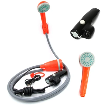 

Portable Outdoor Shower Kit 2 Meter Cable USB Charging Handheld Shower Head Camping Showers with Water Pump for Household Cars