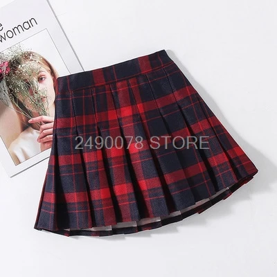 plaid skirt Детская плиссированная юбка принцессы; юбка для выступлений в английском стиле для школьниц; детская танцевальная форма Philabeg для подростков; От 4 до 16 лет - Цвет: plaid skirt