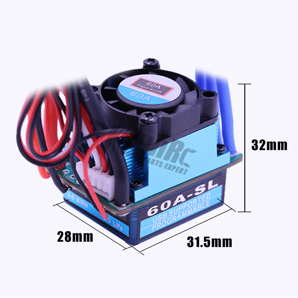 35A/60A/120A сенсорный бесщеточный ESC Регулятор скорости T разъем для 1/8 1/10 1/12 RC автомобиль гусеничный