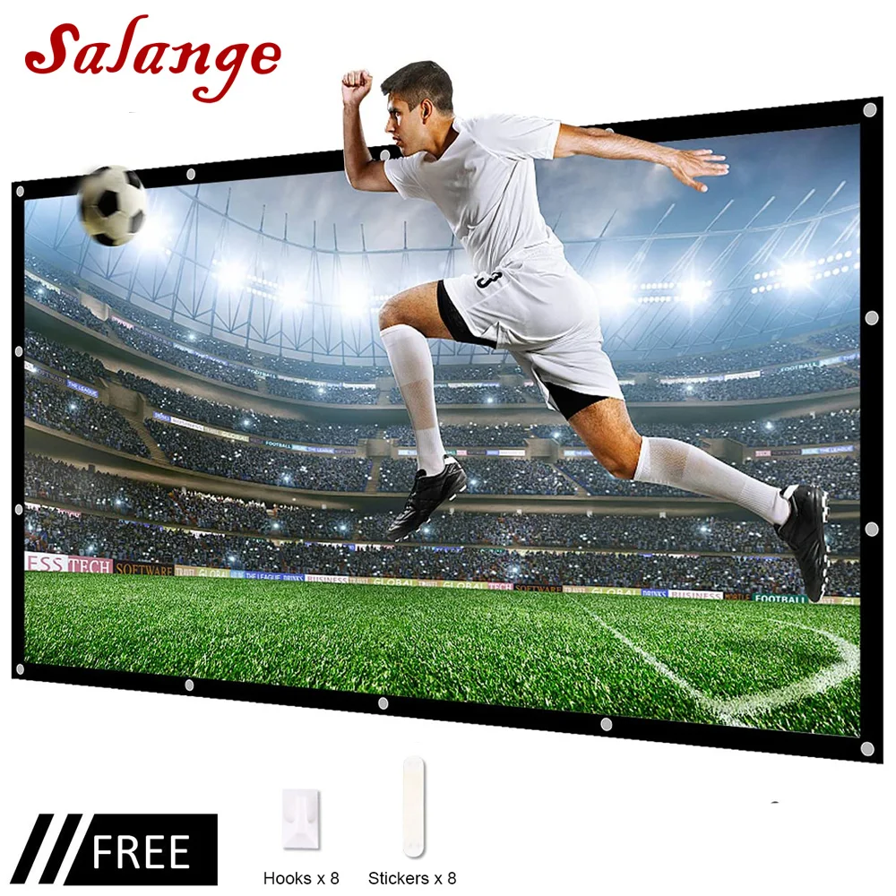 Salange проектор экран портативный pantalla proyector 60 100 120 дюймов 16:9 полиэстер открытый
