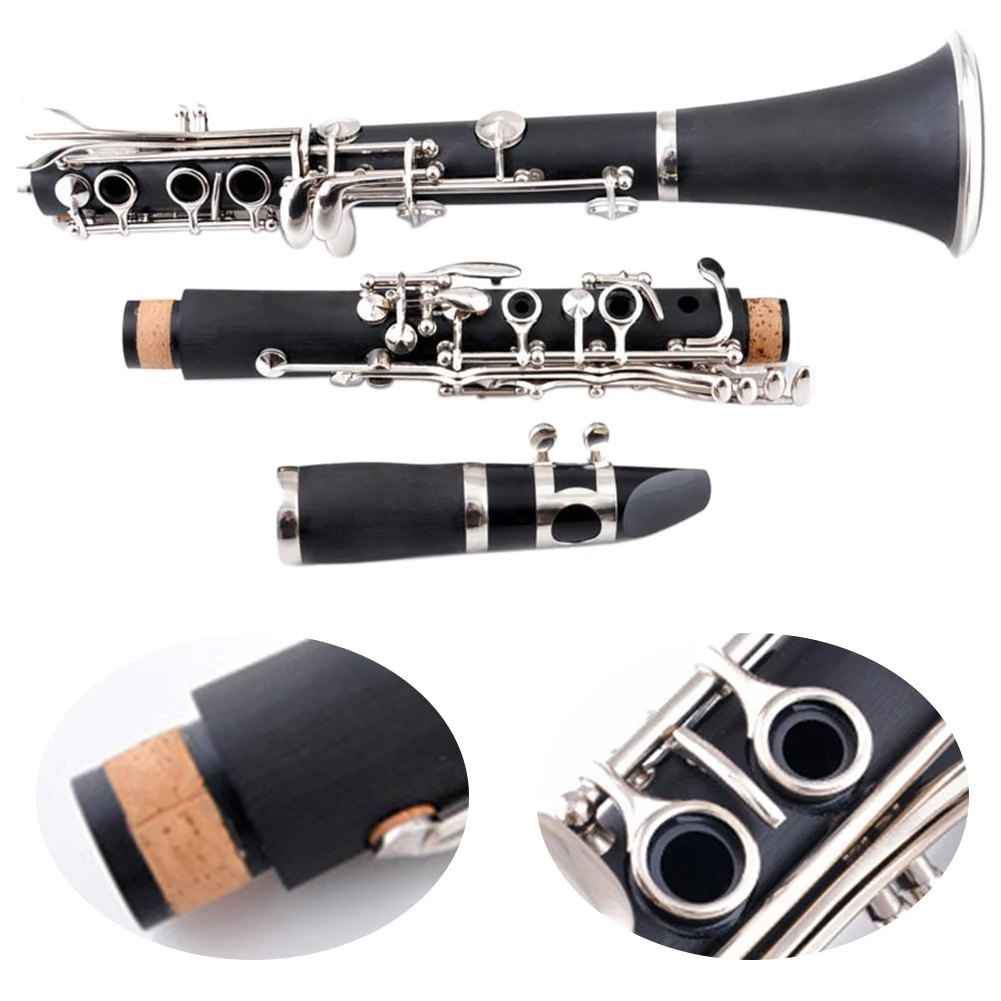 

17 Keys Cleaning Cloth B Flat Soprano Mouthpiece Gloves With Storage Box Woodwind Screwdriver Clarinet Student Gift Beginner