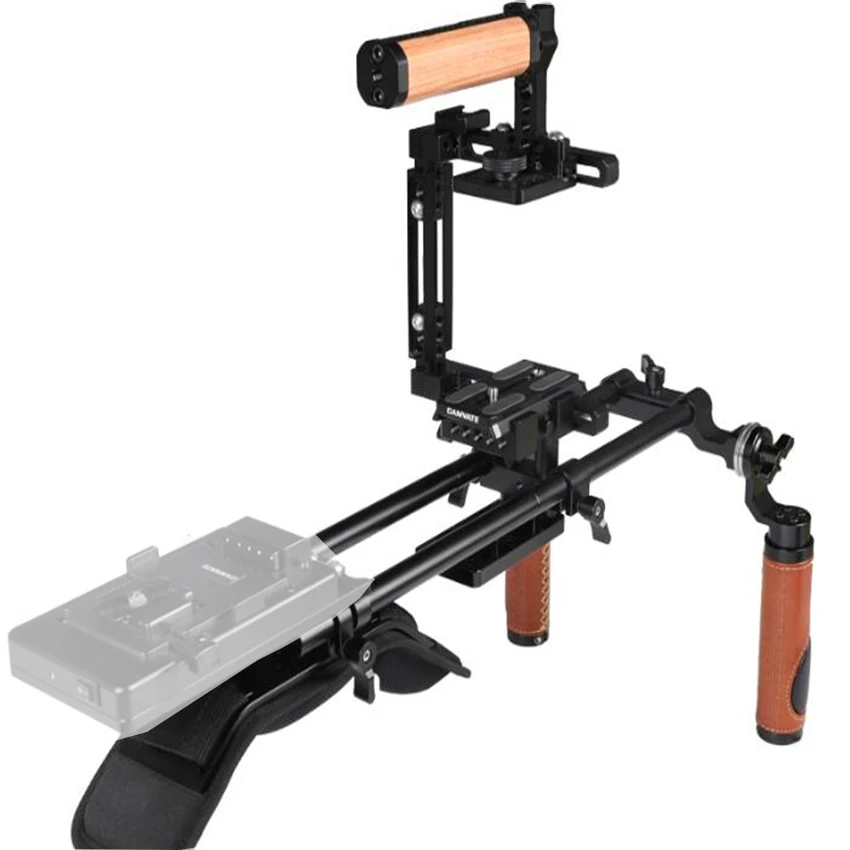 

CAMVATE DSLR Shoulder Mount Rig Dual Handgrip Support Kit