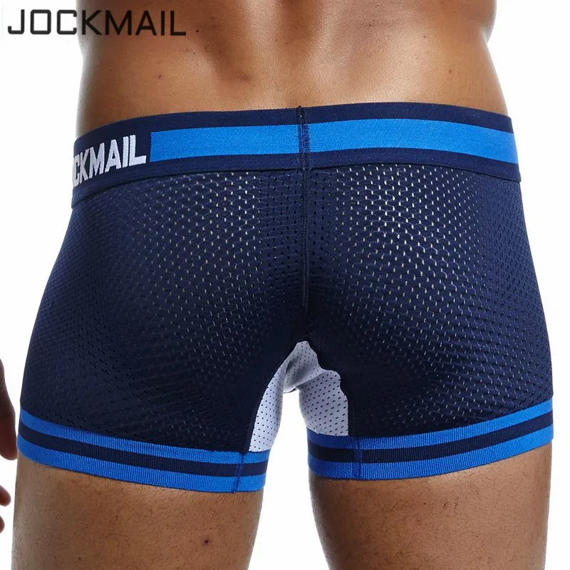 Трусы боксеры JOCKMAIL мужские сетчатые Брендовое нижнее белье одежда для сна геев