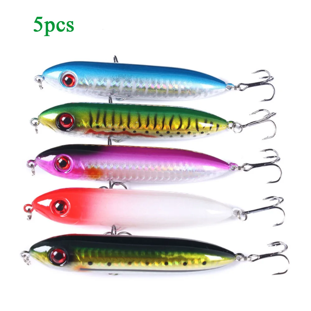 Doggy Walk Pencil Fishing Lure 10cm 12cm Long Casting Popper Top Water  Floating Lifeliked Spook Hard Bait Unpainted Body