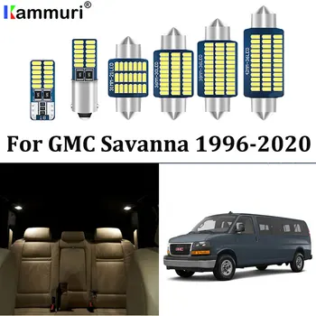 

100% White Error Free LED Car Interior Light Kit For GMC Savanna 1500 2500 3500 4500 led interior License Plate lights 1996-2020