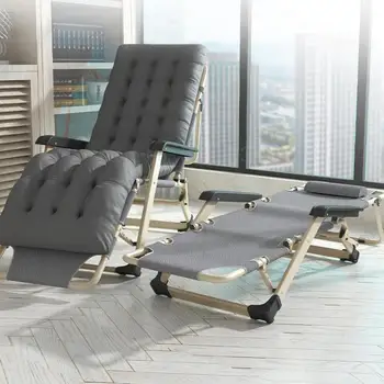 

erAutumn and winter recliner folding lunch break siesta bed home lazy backrest portable multi-function beach chair