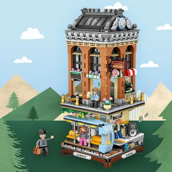 

Sembo Mini Subway Station Model Building Blocks Stairs Figures Food Truck Bricks Kit Girls Educational Toys for Kids Xmas Gift