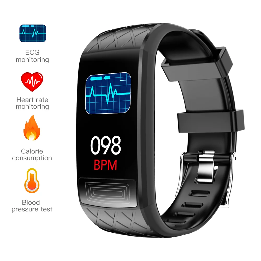 Monitor de Freqüência Rastreador de Fitness Smartband Pressão Arterial Banda Inteligente Cardíaca Ppg Ecg Pulseira Atividade Eletrônica V3e Mod. 1449392