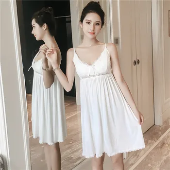 

Womens Satin Short Sleeping Dress White Pink Nightgown Sleeveless Summer Nightdress Elegant Vintage Nightgowns For Sleeping