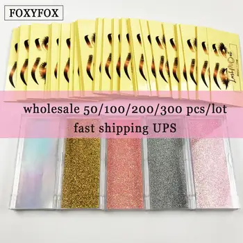 

FOXYFOX wholesale custom label lashes case eyelash packaging box lash box packaging custom logo plastic sliding clear case tray