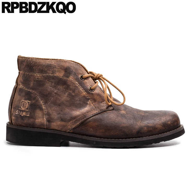 Настоящая кожа осень Чукка Европейская батильоны дизайнер обувь мужчины