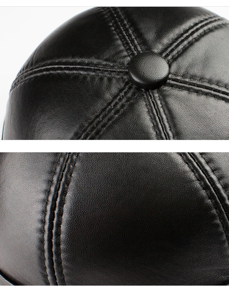 Echt Leder Retro Hut Casual Vermieter Chinesischen-Stil Hut Schaffell Kappe Dünne Runde Caps Fashion Winter Und Herbst Luxus hüte – Detail 18