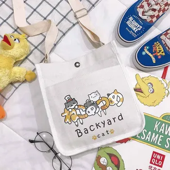 

Fashion Women Handbags Shoulder Bags 2020 Summer Brand New Cartoon Students School Messenger Bags Bookbag Canvas Crossbody Bags