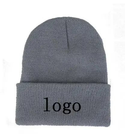 mens skully Winter Hat Custom Logo Embroidered or Print Your Logo Winter Knit Hat Beanie Customize NAME Letters designer skully hat Skullies & Beanies