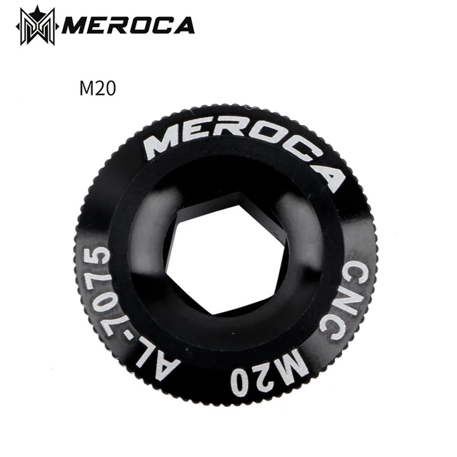 MEROCA MTB Aluminum Alloy CNC Screw Mountain Bike Crank Cover Screws M18/M19/M20 Bolt For SHIMANO Iamok M20 Black