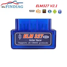 Mini elm327 bluetooth v2.1 obd2 scanner de diagnóstico para android windows torque symbian OBD-II protocolos elm 327 leitor de código automático