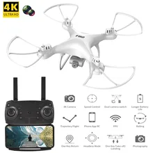 Rc quadcopter fpv selfie drones com 4k hd dupla câmera wifi altitude segurando headless profesional helicóptero vs x5c helicóptero