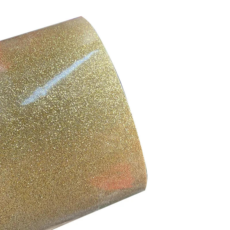 1 лист 30 см x 50 см(1" x 20") блеск теплопередачи винил термопресс режущий плоттер HTV железа на пленке DIY - Цвет: light gold