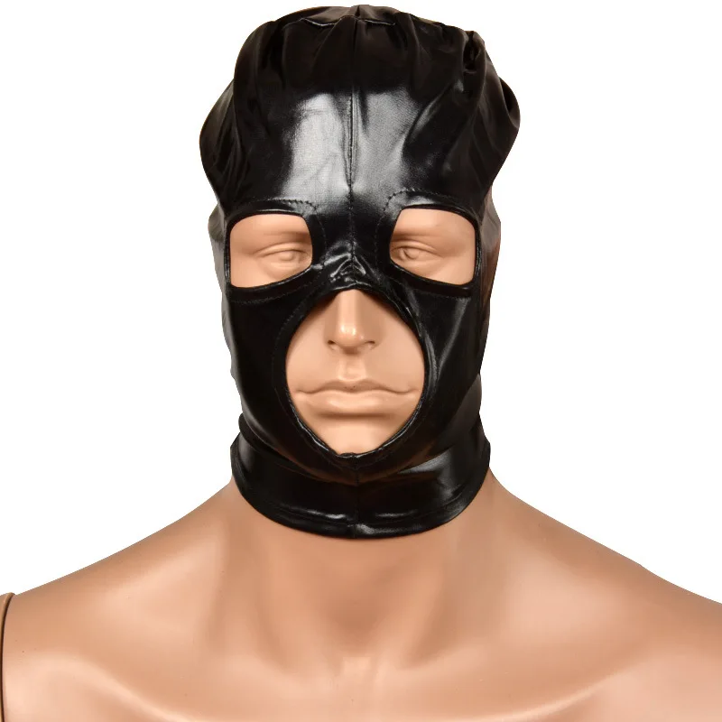 

Sexy Leather Face Mask for Women Bdsm Bondage Fetish Head Black Erotic Eye Mask Halloween Carnival Party Mask Cosplay Face Mask
