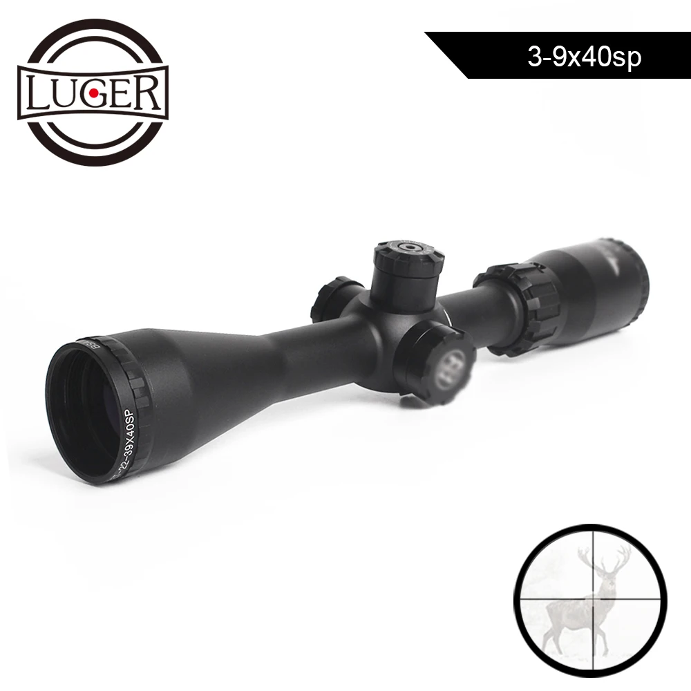 LUGER 3-9x40 Охотничье пневматическое Ружье прицел светящаяся сетка прицелы Снайпер прицел тактический оптический прицел