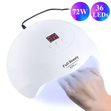 72 Вт УФ светодиодный Гель-лак для ногтей лампа для маникюра Сушилка для ногтей отверждаемый Гель-лак быстросохнущая лампа для гель-лака УФ-машина для ногтей JISUNX8Plus