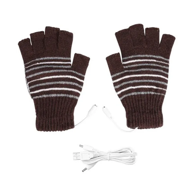 USB с подогревом Утепленные зимние перчатки грелка для рук электрическая теплая перчатка