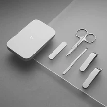 Xiaomi Mijia кусачки для ногтей 5 шт. набор из нержавеющей стали триммер Педикюр Уход ушной пилочка для ногтей анти-всплеск ножницы для ногтей Xiaomi Mijia кусачки для ногтей 5 шт. набор из нержавеющей стали триммер Педикюр Уход ушной пилочка для ногтей анти-всплеск ножницы для ногтей