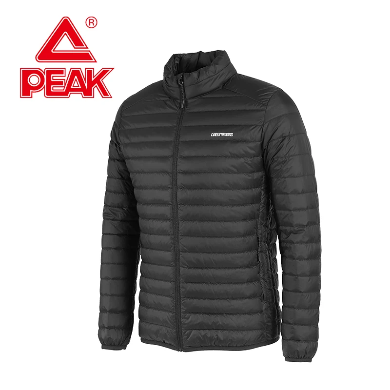 

PEAK Men Warm Down Jacket Polyester 90% Gray Duck Down Wear-resistant Winter Sports Coat Jacket