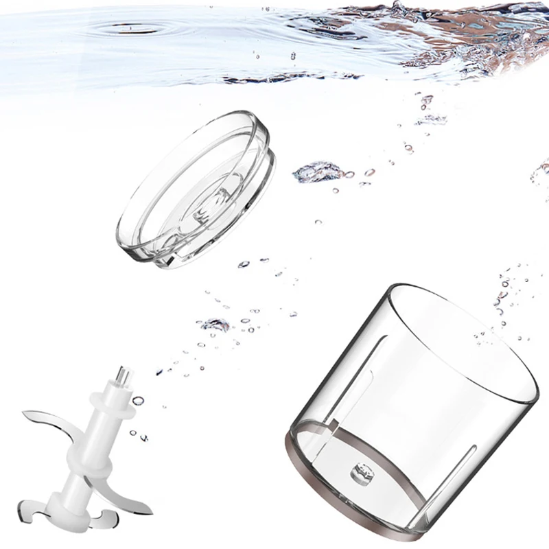 Portable Personal Blender Mixer Food Processor with Chopper Bowl 600Ml Juicer Bottle Meat Grinder Baby Food Maker EU Plug