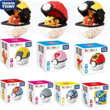 Покемон мяч блоки маленькие частицы мини здание собранная игрушка Пикачу развивающие игрушки