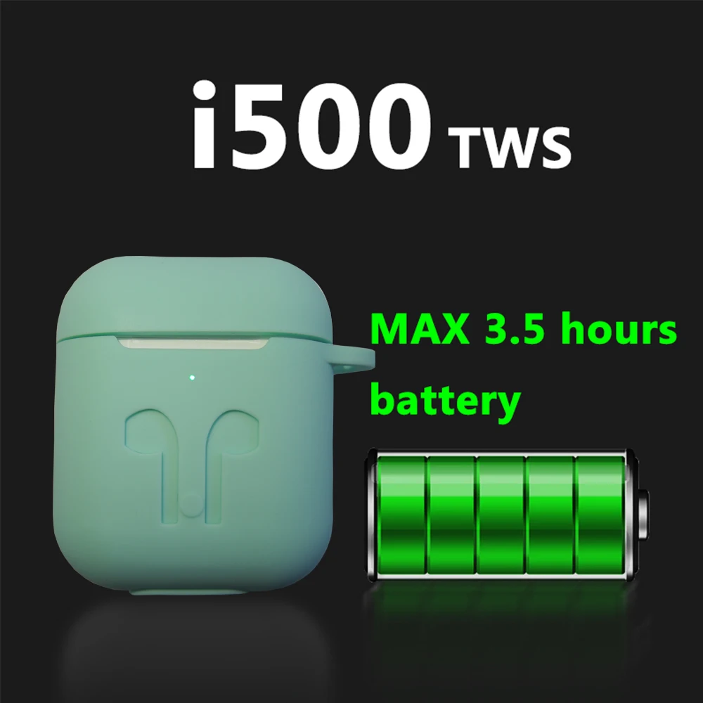 i500 TWS 2 generations Bluetooth earphone GPS Locations for IOS Smart Sensor Wireless Headphones Earbuds pk i90000 i200 tws