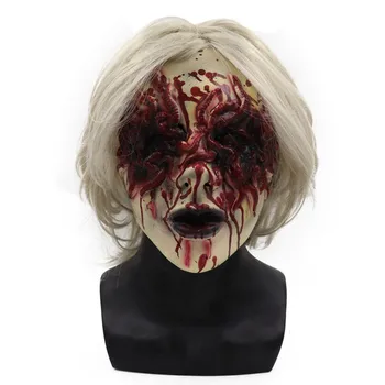 

Halloween Mask Zombie Bloody Horror Mask Creepy Costume Corpse Party Overhead Full Face CoveredY