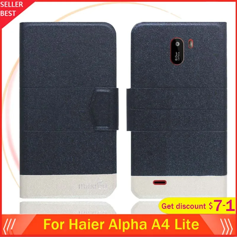 

5 Colors Hot!! Haier Alpha A4 Lite Case 5.5" Flip Ultra-thin Leather Exclusive Phone Cover Fashion Folio Book Card Slots