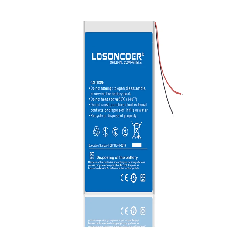 LOSONCOER 450 мАч 611235 601235 батарея для JBR BT200 FS258 Bluetooth гарнитура MP3 MP4 MP5 gps DVR динамик батарейки для смарт-часов