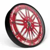 Red Car Wheel Mechanic Wall Clock Modern Design Garage Car Tire Decorative Wall Watch Auto Repair Tire Shop Artwork Timepieces 5