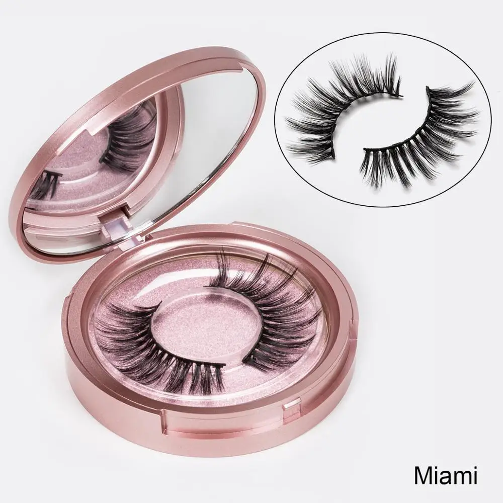 Miami Магнитные ресницы 5 магнит натуральный стойкий Магнитный жидкий карандаш для глаз и магнитные накладные ресницы и Пинцет Набор Макияж набор - Цвет: Miami