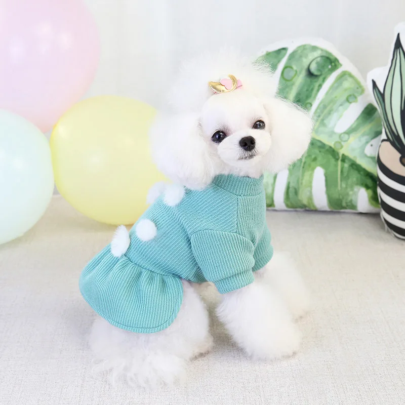 Winter Pet Clothes Dot Dog Dress For Dogs Wholesale