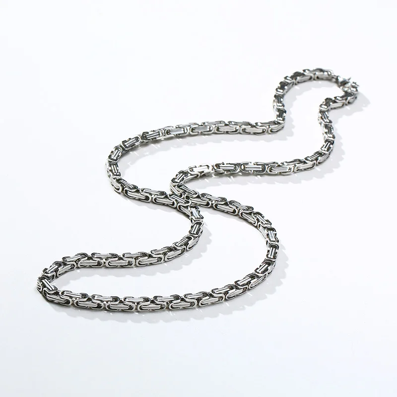 男性用バリビザンチンチェーンネックレス,ファッションジュエリー,風格