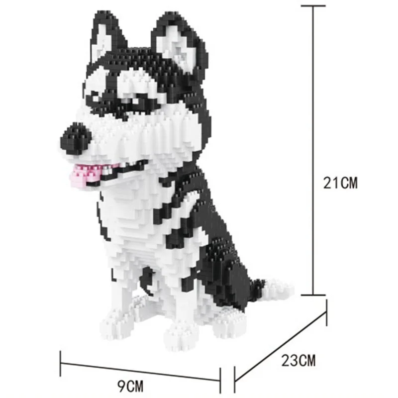 2000 шт. 16014 мультяшная собака мини алмазное здание балодия блок Пудель такса корги Хаски Мопс модель кирпичная игрушка для детей