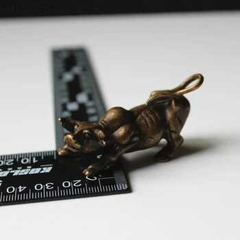 

Solid Brass Charging Bull Ornament Copper Handmade Antique Animal Statue Miniature Figurine Office Desk Home Decoration wealth