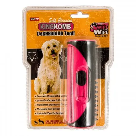 

10PCS Dropship Hot Sale Dog Cat Horse King Self Cleaning 3 Blades Brush With Rubber Bristles Ultimate Desheeding Tool Komb Comb