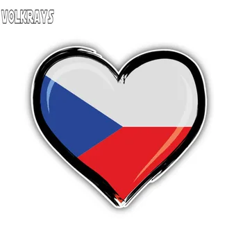 

Volkrays Personality Car Sticker Czech Republic Flag Motorcycle Accessories Waterproof Cover Scratches Vinyl Decal,12cm*13cm